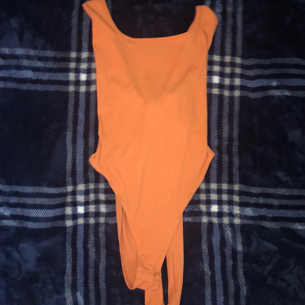 Orange Tieback Bodysuit